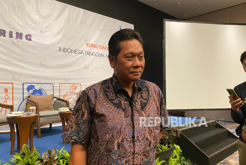 Direktur Anggaran Bidang Perekonomian dan Kemaritiman, Direktorat Jenderal Anggaran Kementerian Keuangan Tri Budhianto dalam agenda Media Gathering APBN 2026 di Bogor, Jawa Barat, Jumat (10/10/2025). 