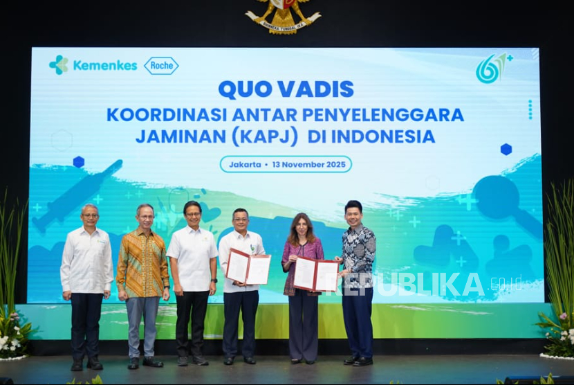 Kementerian Kesehatan (Kemenkes) menandatangani kerja sama strategis dengan perusahaan farmasi Roche Indonesia untuk memperkuat sistem pembayaran kesehatan demi memastikan layanan yang lebih efisien dan berkelanjutan.
