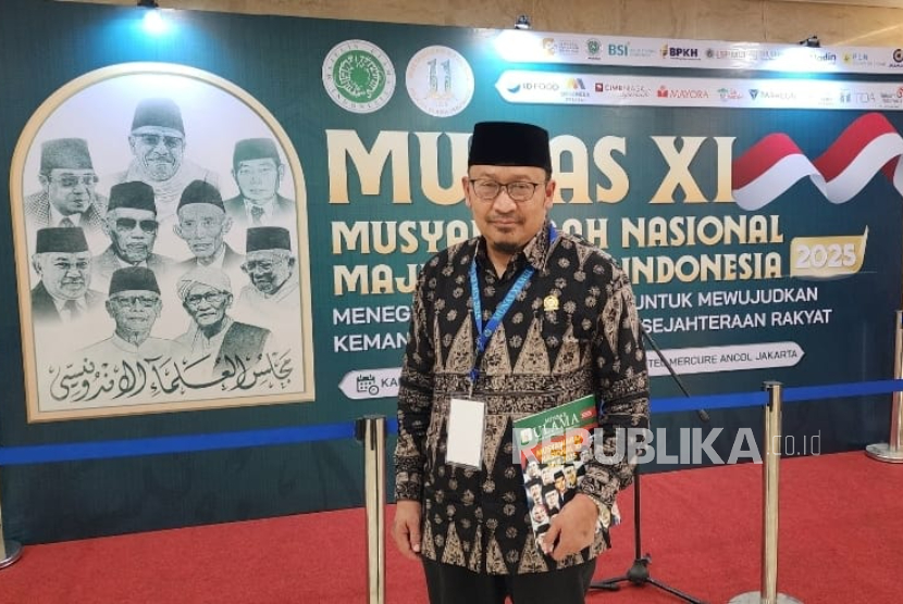 Ketua Umum Pengurus Pusat Ikatan Dai Indonesia (PP Ikadi) K.H. Ahmad Kusyairi Suhail saat menghadiri Munas XI MUI di Ancol, Jumat (21/11/2025).