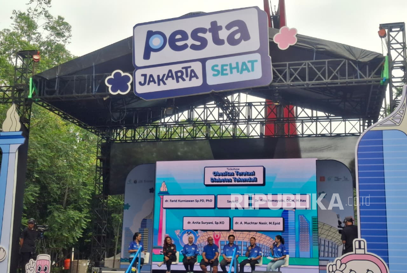 Acara Pesta Jakarta Sehat untuk mendorong gaya hidup sehat dalam pencegahan serta pengendalian obesitas dan diabetes.