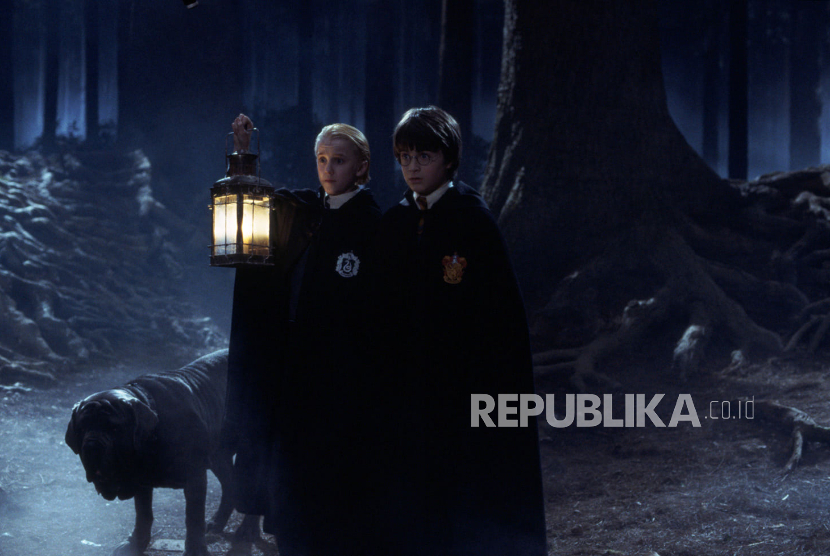 Karakter Draco Malfoy dan Harry Potter. Draco Malfoy, tokoh antagonis berambut pirang dari Harry Potter, mendadak dianggap menjadi wajah keberuntungan di berbagai sudut kota Beijing hingga Shanghai, China.