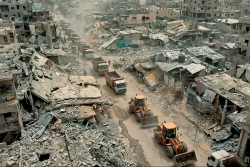 Filantropi asal Indonesia, International Networking for Humanitarian (INH) mulai mengerahkan para relawannya ke Jalur Gaza untuk membersihkan 37 ton puing-puing reruntuhan akibat invansi penjajah Zionis Israel.  