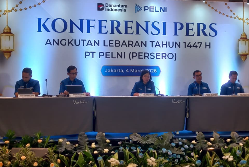 Manajemen PT PELNI (Persero) menggelar konferensi pers Angkutan Lebaran PELNI di Hotel Vertu Harmoni, Jakarta, Rabu (4/3/2026).  
