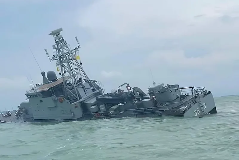 Kapal perang Iran yang ditenggelamkan Angkatan Laut AS di Samudera Hindia, 4 Maret 2026. (ilustrasi)