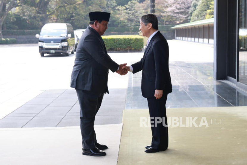 Presiden RI Jenderal (Purn) Prabowo Subianto bertemu Kaisar Jepang Naruhito di Istana Kekaisaran Jepang, Tokyo, Senin (30/3/2026).
