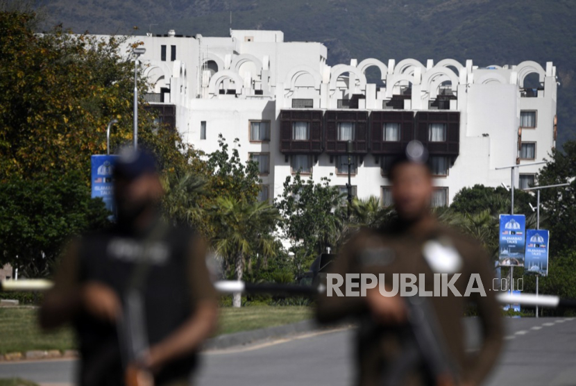 Pemandangan hotel Serena yang menjadi tuan rumah putaran terakhir perundingan perdamaian antara Amerika Serikat dan Iran, di Islamabad, Pakistan, 20 April 2026.