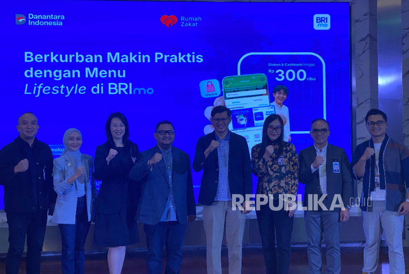 Konferensi pers Program Kurban melalui Brimo di BRI Center Park, Jakarta, Jumat (24/4/2026). 