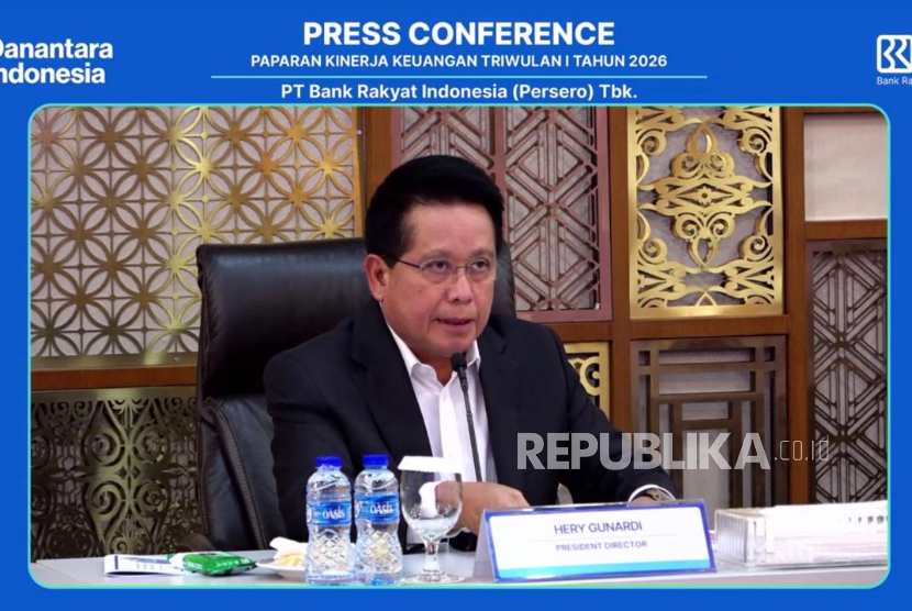 Tangkapan layar Direktur Utama BRI Hery Gunardi dalam Taklimat Media Kinerja Keuangan BRI Kuartal I 2026 yang digelar secara daring, Kamis (30/4/2026).  