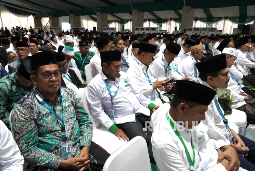 Suasana Muktamar ke-35 Nahdlatul Ulama (NU) di Pondok Pesantren Bahrul Ulum Tambakberas, Jombang, Jawa Timur, Jumat (28/8/2026).