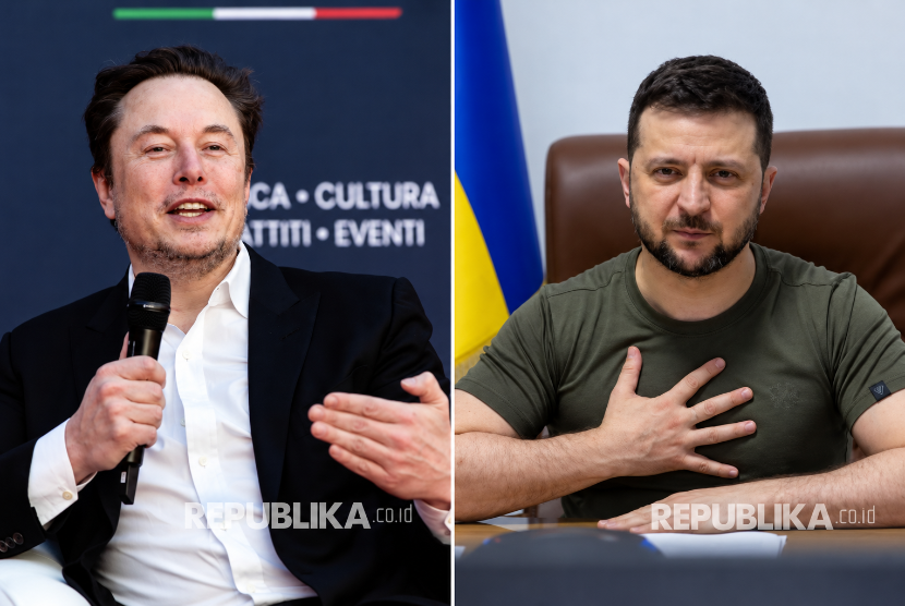 Kolase Elon Musk Dan Zelensky