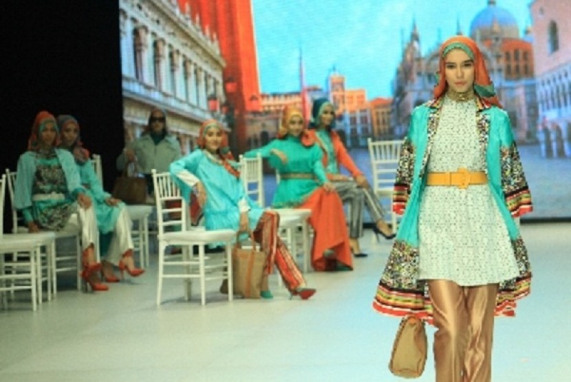 A model walks on catwalk in Indonesia Fashion Week 2014 in Jakarta, earlier this year.
