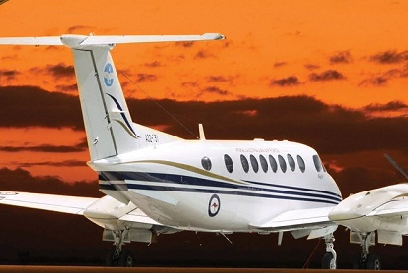 A private jet as shown on Hawker Pacific's official home page (illustration)