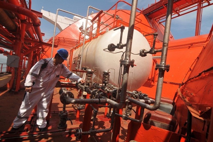 A regasification facility in West Java (file photo)