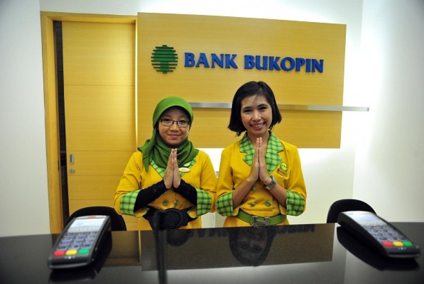A service counter of Bank Bukopin in Jakarta (illustration) 