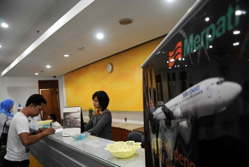 A ticket counter of Merpati in Kemayoran, Jakarta, on Moday. (illustration)
