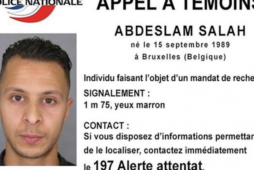 Abdeslam Salah yang lahir di Belgia menjadi buronan polisi terkait serangan Paris.