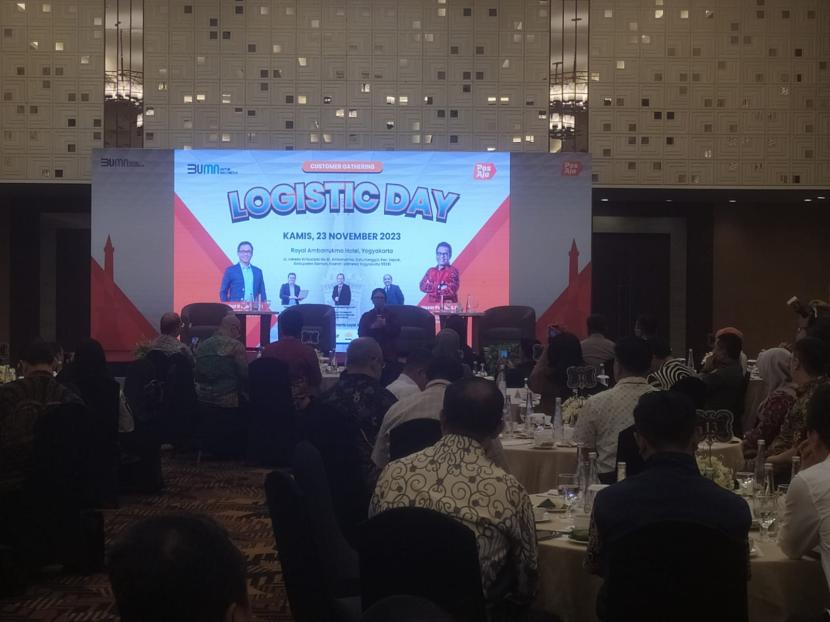 Pos Indonesia menggelar acara Customer Gathering Logistic Day di Hotel Royal Ambarukmo, Yogyakarta, Kamis (23/11/2023).