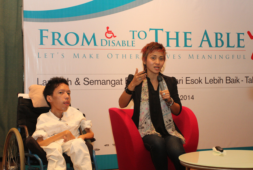 Acara diskusi interaktif  'Langkah dan Semangat Baru' di Sequis Center, Jakarta, Selasa (11/3).
