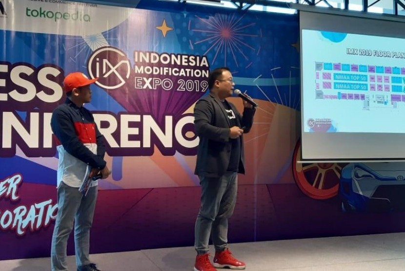 Acara konferensi pers Indonesia Modification Expo (IMX) 2019 di Jakarta