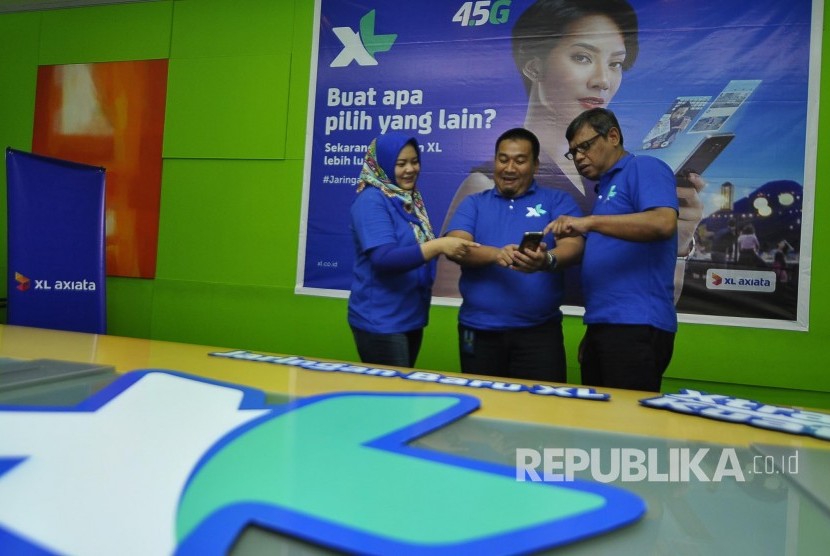 Acara Media Update 'XL Network Quality Campaign 4,5G' di Graha XL Martadinata, Kota Bandung, Senin (6/2).