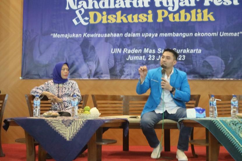 Acara Nahdlatut Tujjar Fest dan Diskusi Publik di UIN Raden Mas Said Surakarta, Jawa Tengah. 