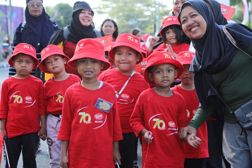 Acara Pawai Generasi Maju yang diadakan PT Sarihusada Generasi Mahardhika (SGM) di Yogyakarta, Ahad (25/8/2024).