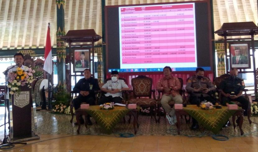 Acara Pelaksanaan Evaluasi Bulan Dana PMI, di Pendopo Selatan, Rabu (7/9/2022).