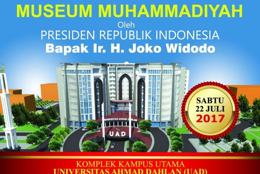 Acara peletakan batu pertama (groundbreaking) gedung Museum Muhammadiyah di Kompleks Universitas Ahmad Dahlan (UAD) pada Sabtu (22/7).