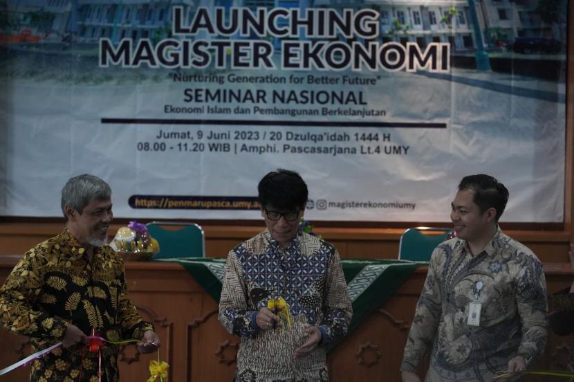 Acara peluncuran Program Magister Ekonomi Universitas Muhammadiyah Yogyakarta (UMY).