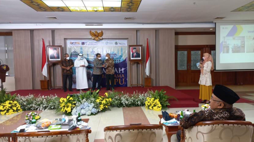 Acara peluncuran  program mudah berumroh di Pendopo Kementerian PUPR, Jakarta, 21/9/2022.