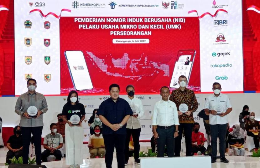 Acara pemberian NIB dihadiri oleh Menteri BUMN RI Erick Thohir, Menteri Investasi Bahlil Lahadalia, Direktur Bisnis Wholesale & Kelembagaan BRI Agus Noorsanto, dan Gubernur Jawa Tengah Ganjar Pranowo.