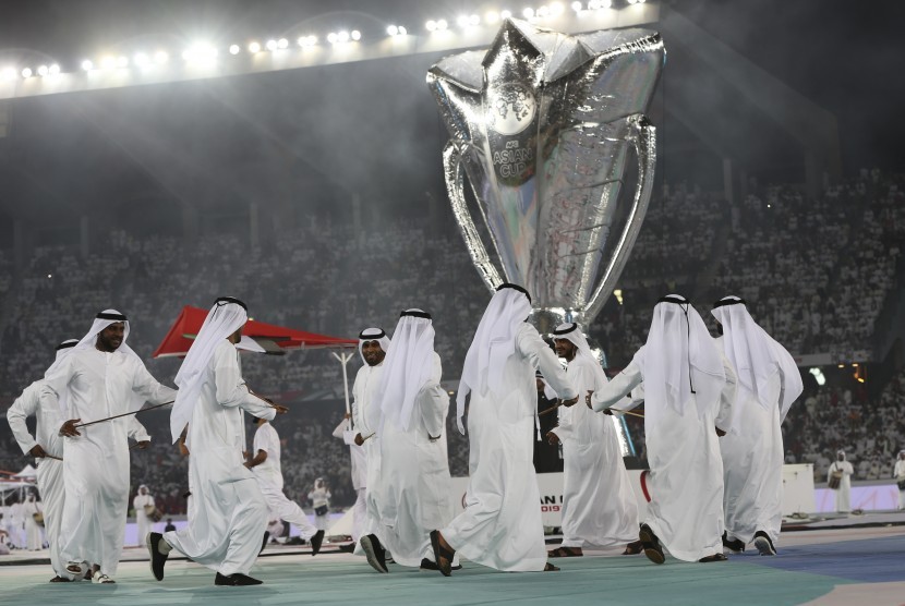 Acara pembukaan Piala Asia 2019 di Abu Dhabi, Uni Emirat Arab, Sabtu (5/1). 