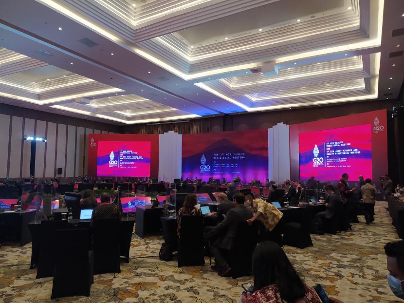 Acara Pembukaan The G20 1st Health Ministers Meeting di Daerah Istimewa Yogyakarta, Senin (20/6/2022).