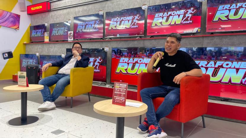 Acara Press Release dan Race Day Erafone Run 2024 di Plaza Ambarrukmo, Yogyakarta, Jumat (9/9/2024).