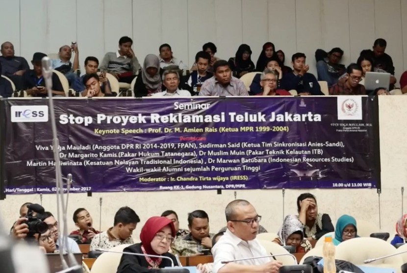 Acara seminar Stop Reklamasi Teluk Jakarta (ilustrasi)