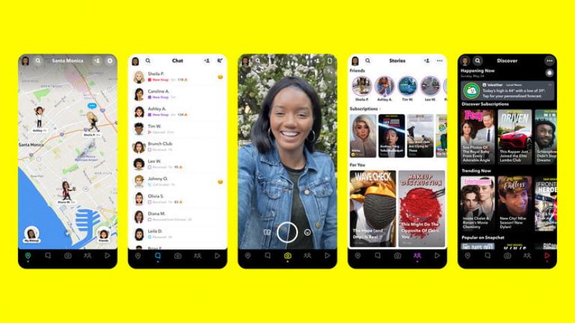 Action bar Snapchat. Aturan jaga jarak fisik telah melemahkan hubungan pertemanan, namun itu masih bisa diatasi dengan terhubung secara virtual.