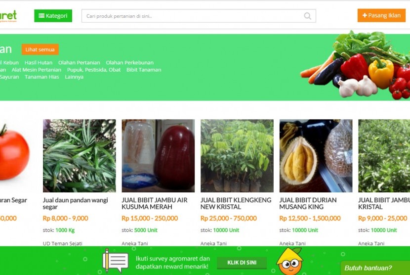 Agromaret.com, marketplace pertanian online terbesar di Indonesia.