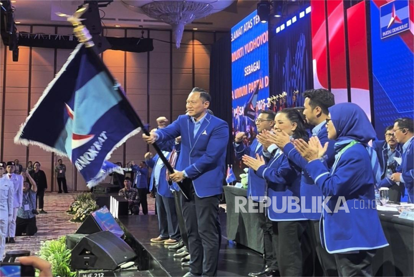 Agus Harimurti Yudhoyono (AHY) resmi terpilih sebagai ketua umum DPP Partai Demokrat periode 2025-2030 dalam Kongres ke-VI Partai Demokrat di Ritz-Carlton, Pasific Place, SCBD, Jakarta Selatan, Senin (24/2/2025) malam WIB. 