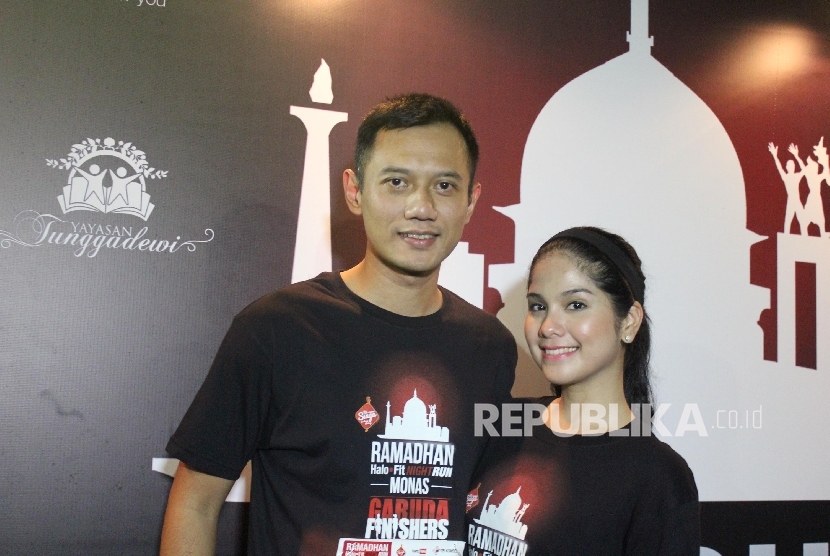 Agus Harimurti Yudhoyono didampingi istrinya Annisa Pohan