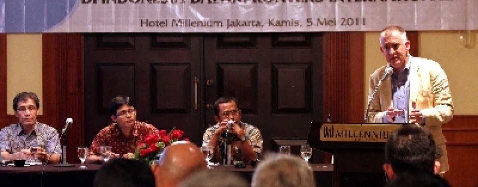 Ahli Sistem Pemilu Internasional Andrew Renolds saat Public Lecture 