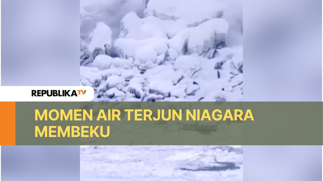 Cuaca Dingin Ekstrem Buat Air Terjun Niagara Membeku