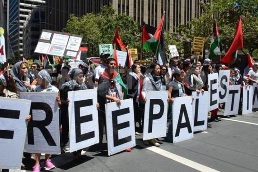 Aksi bela Palestina di San Francisco, AS