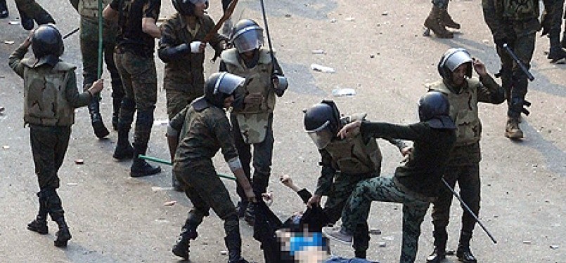 Aksi brutal aparat Mesir