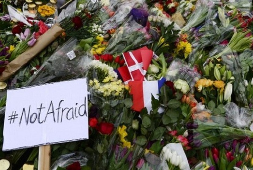 Aksi damai peringatan penyerangan Kopenhagen