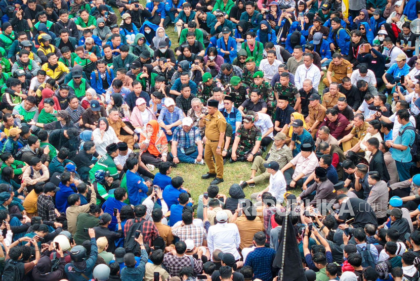 Aksi demonstrasi damai di Sulawesi Tengah.