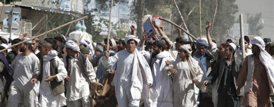 Aksi demonstrasi di Afghanistan memprotes pembakaran Al Quran.