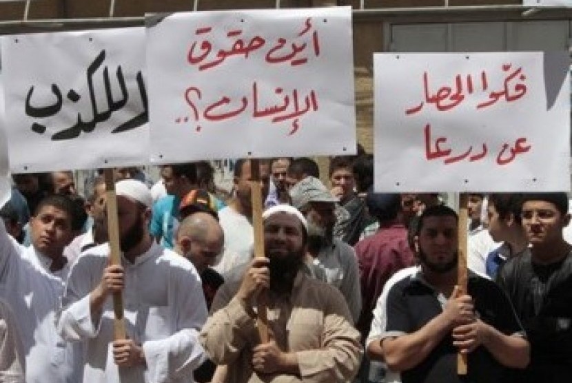 Aksi demonstrasi di Lebanon.