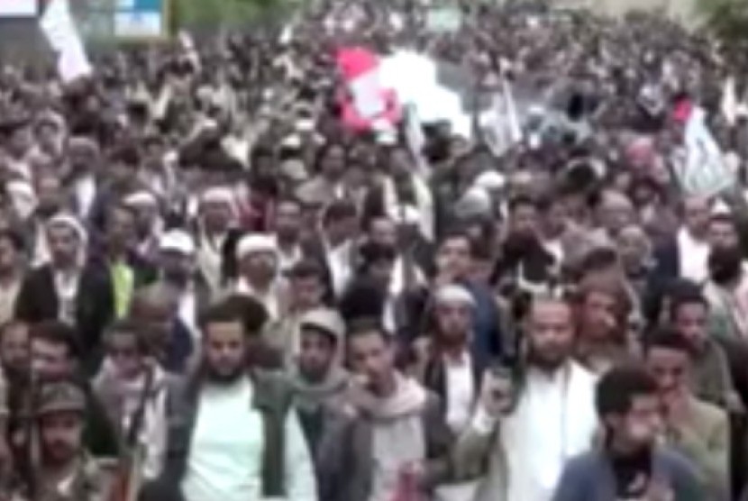 Aksi demonstrasi massa di Yaman