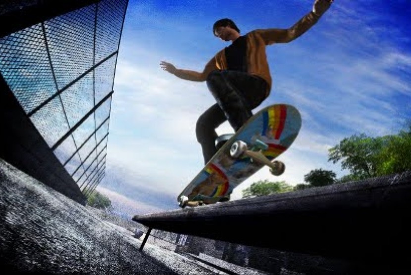 Aksi dengan skateboard (ilustrasi)