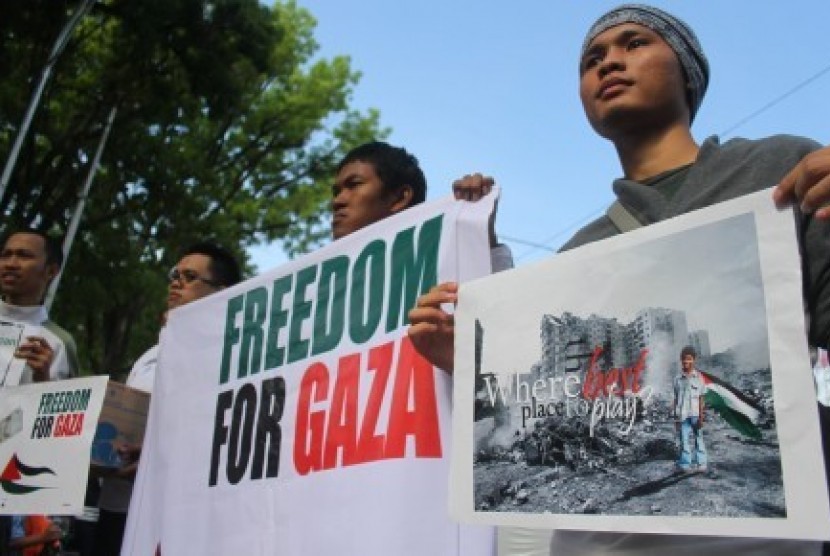 Aksi dukung Palestina.